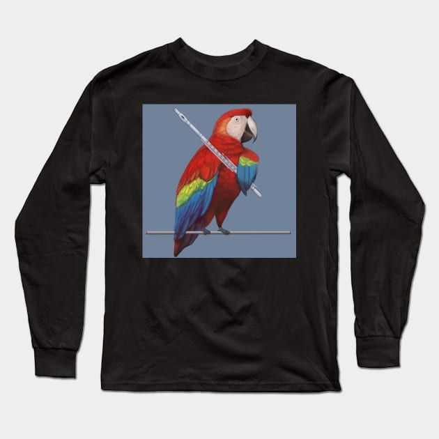 Musical Parrot Long Sleeve T-Shirt by JHeavenor